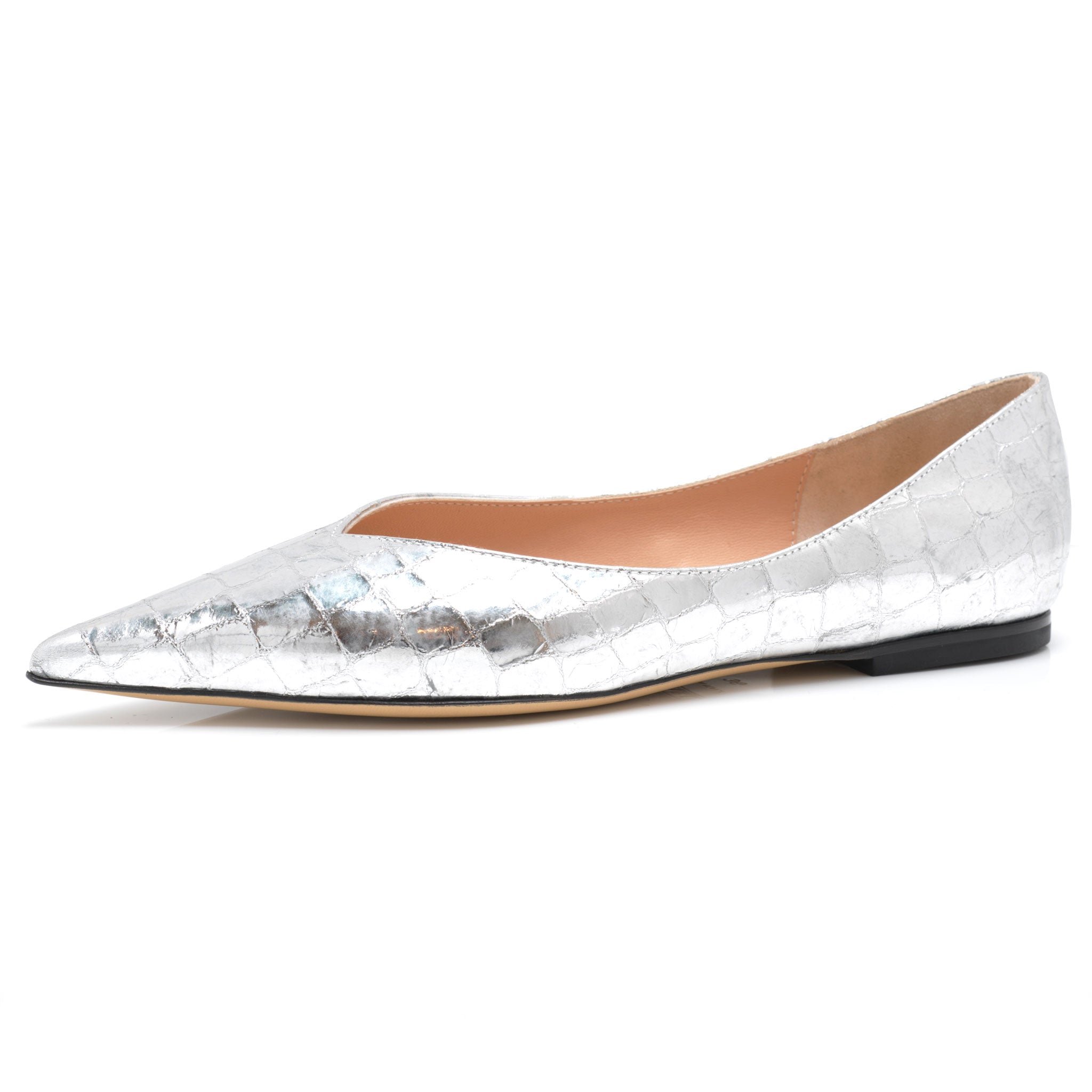 Cheap silver flats online