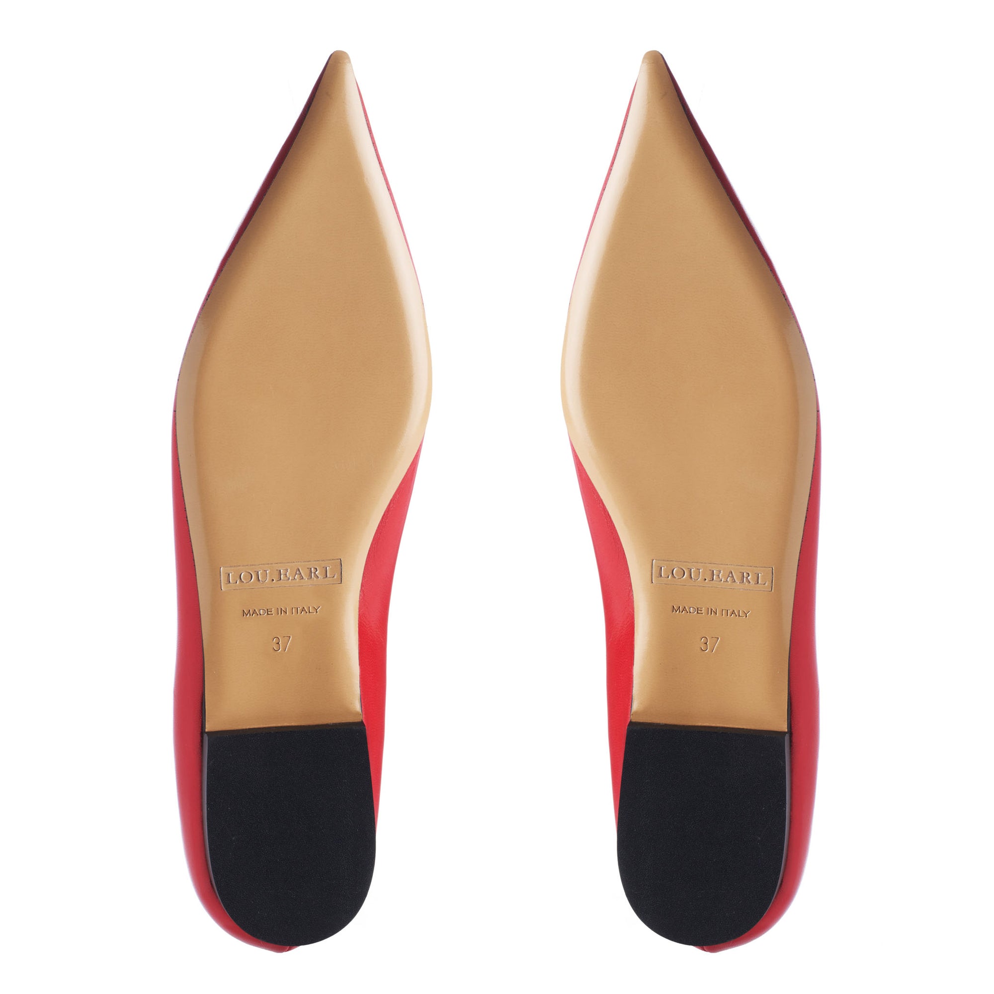 Vivienne Pointed Toe Flats in Red